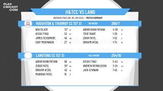 Houghton amp Thurnby CC 1st XI v Langtons CC 1st XI [upl. by Aitam]