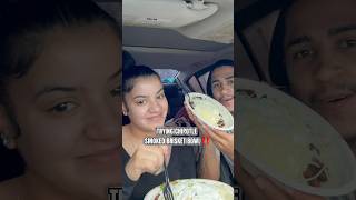 Trying chipotle 🆕 Smoked Brisket •mukbang chipotle foodie fy brisket trending explorepage [upl. by Marion655]