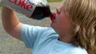 kid drinking the diet coke after mentos [upl. by Teresina]