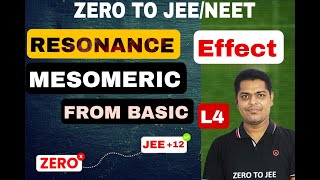 MESOMERIC EFFECT RESONANCE EFFECT  L4 ZERO TO JEE NEET LEVEL  Basic organic chemistry [upl. by Loyce]