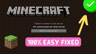 How to fix minecraft not authenticated with minecraftnet [upl. by Atnwahs661]