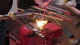 Nickel Bronze Buildup Brazing demo on copper and steel  Vulcan 310 [upl. by Sitelc]