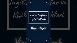 İNGİLİZCE quotBAŞAK BURCUquot VE KİŞİLİK ÖZELLİKLERİ ingilizcetelaffuz english spokenenglish ingilizce [upl. by Ecirtap]