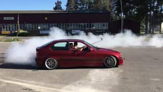 E36 Compact S50B32 burnout [upl. by Elleryt604]