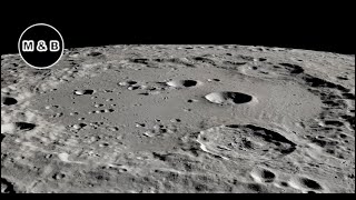 Flying Over The Moon  Clavius Crater  4K [upl. by Drawoh]