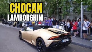 chocan Lamborghini en españa a LLADOS [upl. by Atnas]