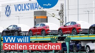 VW in der Krise Konzern will Werke in Deutschland schließen  MDR um 2  MDR [upl. by Zurek]