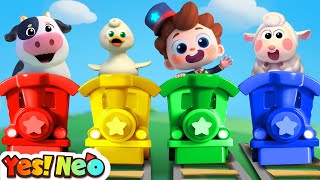 Train Choo Choo Song  Animals Sounds Song  Farm Animals  Nursery Rhymes amp Kids Songs  Yes Neo [upl. by Malonis]