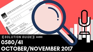 058041 OctoberNovember 2017 Marking Scheme MS Audio Voice Over [upl. by Encratia]