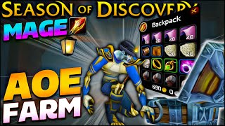 How I Made 300 Gold in 10 Hours  Season of Discovery Mage AoE Gold Guide  Classic WoW [upl. by Nnayr]