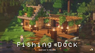 Minecraft How To Build a 🎋Cozy Fisherman’s House  Fishing Dock 🎣🐟 Snishinka [upl. by Lowenstern]