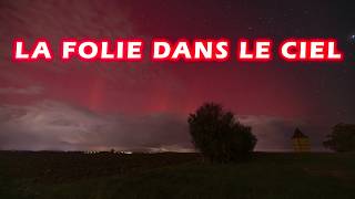 AURORES BORÉALES  la folle nuit du 10 au 11 octobre 2024 à Toulouse 💜💚❤️ [upl. by Ococ]