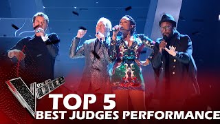 TOP 5 JUDGES PERFORMANCE ON THE VOICE  BEST [upl. by Adim767]