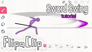 How to animate a Sword Swing Effect in FlipaClip [upl. by Nylirak]