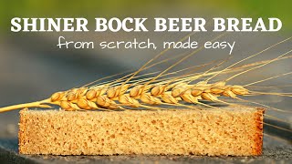 SHINER BOCK BEER BREAD recipe  How to make Beer Bread from scratch [upl. by Lladnek]