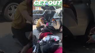 Uber driver refuses to help squatter move throws all her stuff on the sidewalk [upl. by Nile]