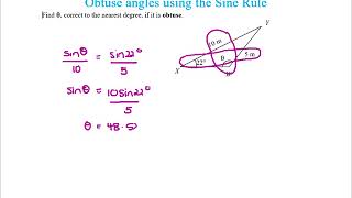 Obtuse angles using the sine rule [upl. by Drawets442]