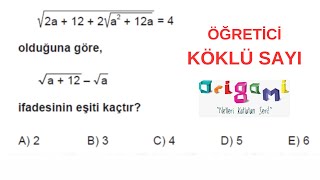 Öğretici KÖKLÜ Sayı  ORİGAMİ SERİSİ  TAMMAT YAYINLARI [upl. by Thetis643]