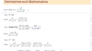 Derivatives and Mathematica [upl. by Alysa]