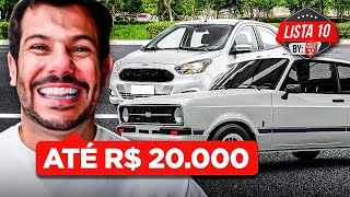 10 MELHORES CARROS ATÉ 20 MIL USADOS E BARATOS [upl. by Atirat]