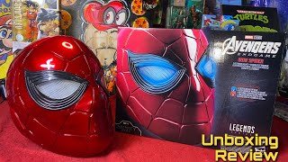 Marvel Legends Iron Spider Electronic Helmet Review Unboxing [upl. by Damle]