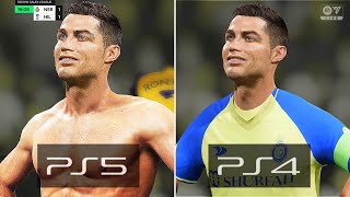 EA FC 24 PS5 vs PS4 Comparison Gameplay Graphics Player Animation and more [upl. by Iamhaj926]