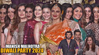 Celebrities arrives at Manish Malhotra Diwali 2024  Starstudded Party  Rekha Shraddha [upl. by Proffitt]