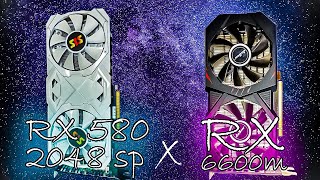 RX 580 2048 SP x RX 6600M  Teste Em Jogos  BATALHA MORTAL [upl. by Holub]