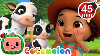 Cute Baby Cows with Nina La Vaca Lola  More Ninas Familia  CoComelon Nursery Rhymes amp Songs [upl. by Apollo]