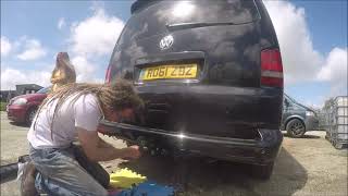 VW t51 2012 Transporter shuttle Van tow bar installation [upl. by Harehs363]