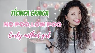 Técnica Gringa para el cabello NO y LOW POO Como funciona Español Curly Astrid [upl. by Karlise56]