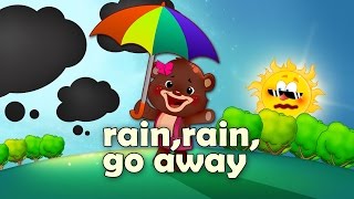 Rain Rain Go Away lyrics  Simple songs for kids [upl. by Ayotna]