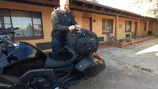 my Kriega drypack motorcycle luggage set up on my BMW K1600B [upl. by Akinas144]