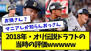 【糞ドラフト】2018年・オリックス伝説ドラフトの当時の反応wwwww【なんJ反応】 [upl. by Llerrod]