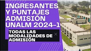 RESULTADOS DEL EXAMEN DE ADMISIÓN 20241 UNALM  TODAS LAS INGENIERÍAS [upl. by Ynnig]