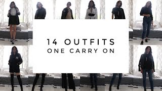 How To Pack A Carry On  14 Outfits In Your Suitcase  Aja Dang [upl. by Nnylrac284]