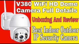 Outdoor V380 Wifi Dome Camera Unboxing And Review  How To Setup The Camera Full Process [upl. by Nauqit]