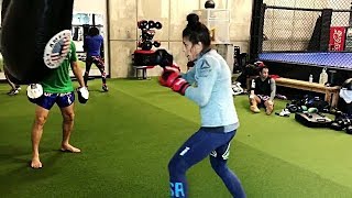 Joanna Jedrzejczyk UFC Champion Training  speed punches  Highlights [upl. by Edmond611]