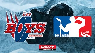 Les Boys VS Vikings  Div 3  12th September  IceHQ Beer League ice hockey [upl. by Hesky]