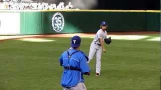 Darvish Play Catch [upl. by Ellienad]