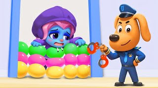 Police Chase  Obstacle Run  Educational Videos  Kids Cartoons  Sheriff Labrador  BabyBus [upl. by Fox]