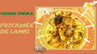 Fricassée de lambi Cuisine créole [upl. by Boy]