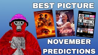 2025 Oscar Predictions  November 2024 Best Picture [upl. by Henarat]