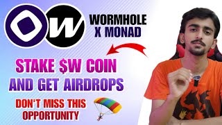 MONAD AIRDROP  STAKE WORMHOLE FOR MONAD AIRDROP [upl. by Minna]