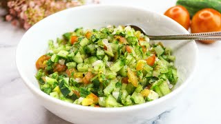 How To Make Middle Eastern Salad ‼️ Mediterranean Salad Recipe [upl. by Hamfurd324]