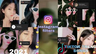 CUTE IG FILTERS WITH MUSIC  TIKTOK TREND SONG FILTERS 2021Android amp Ios [upl. by Edyak636]