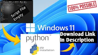 Pip Problem Solved PYTHON 3104Script Folder Empty Solved 100 [upl. by O'Conner630]