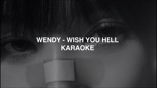 WENDY 웬디  Wish You Hell KARAOKE with Easy Lyrics [upl. by Rodnas]