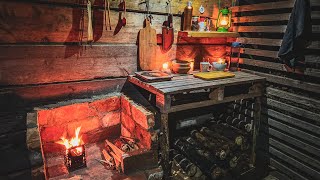 Grilled a juicy STEAK with RACLETTE in my Outdoor Shelter ASMR COOKING [upl. by Packer]