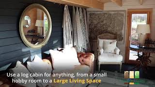 Our Bagshot Surrey Log Cabin Display Village by Creative Living Cabins [upl. by Ahsinev]